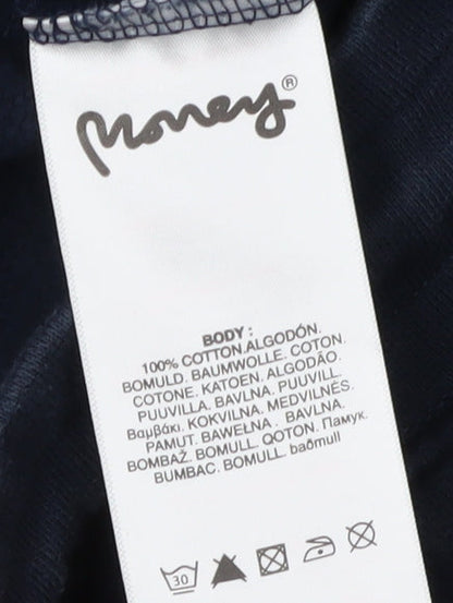 Money Men's Blue Joggers - Size S, Casual Cotton Comfort