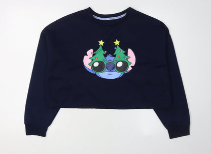 Womens UK Size L Disney Navy Pullover Sweatshirt
