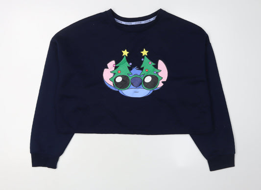 Womens UK Size L Disney Navy Pullover Sweatshirt