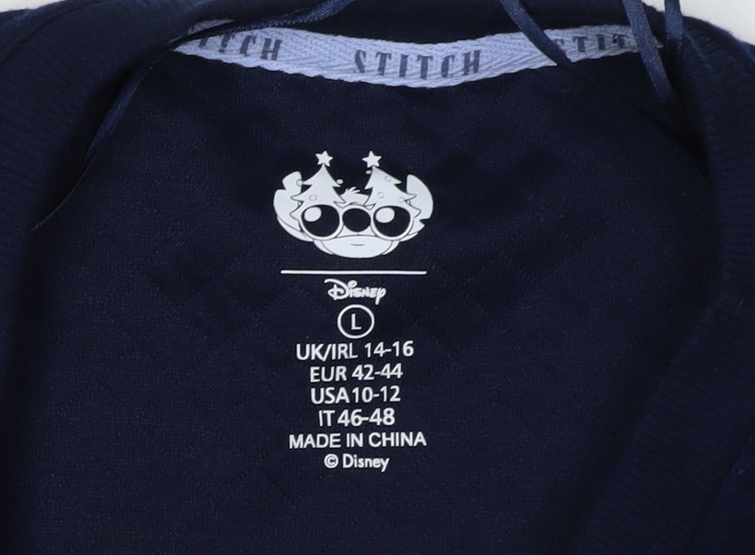 Womens UK Size L Disney Navy Pullover Sweatshirt