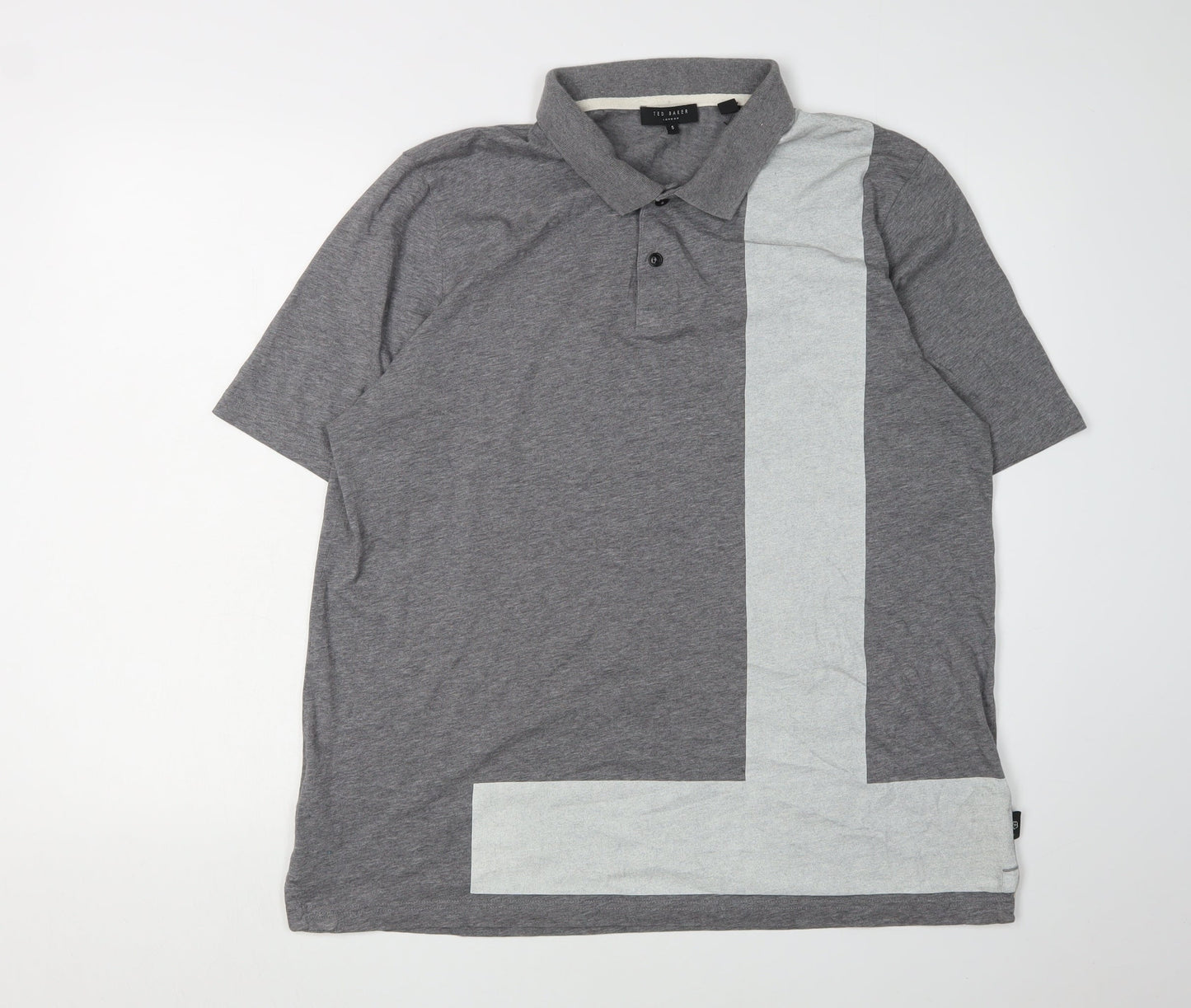 Ted Baker Men’s Grey Short Sleeve Polo - Size 5