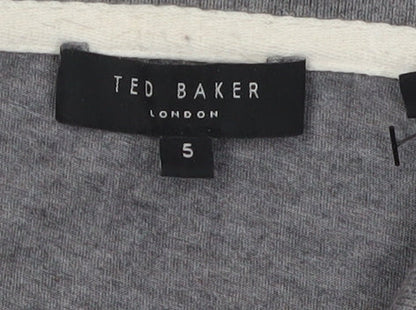 Ted Baker Men’s Grey Short Sleeve Polo - Size 5
