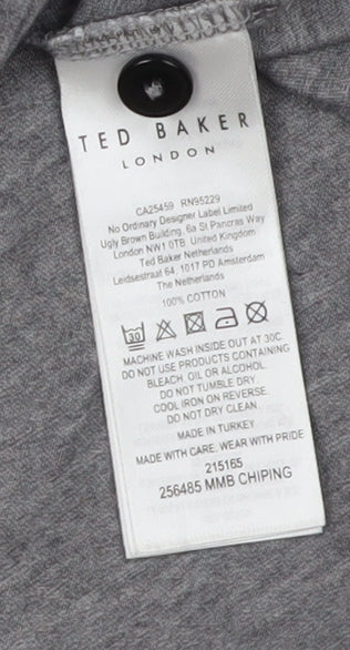 Ted Baker Men’s Grey Short Sleeve Polo - Size 5