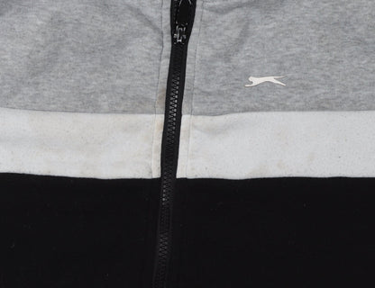Slazenger Boys Colourblock Hoodie Grey Black 11-12 Years