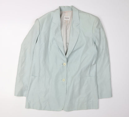 United Colors of Benetton Women’s Blue Silk Blazer Size 16