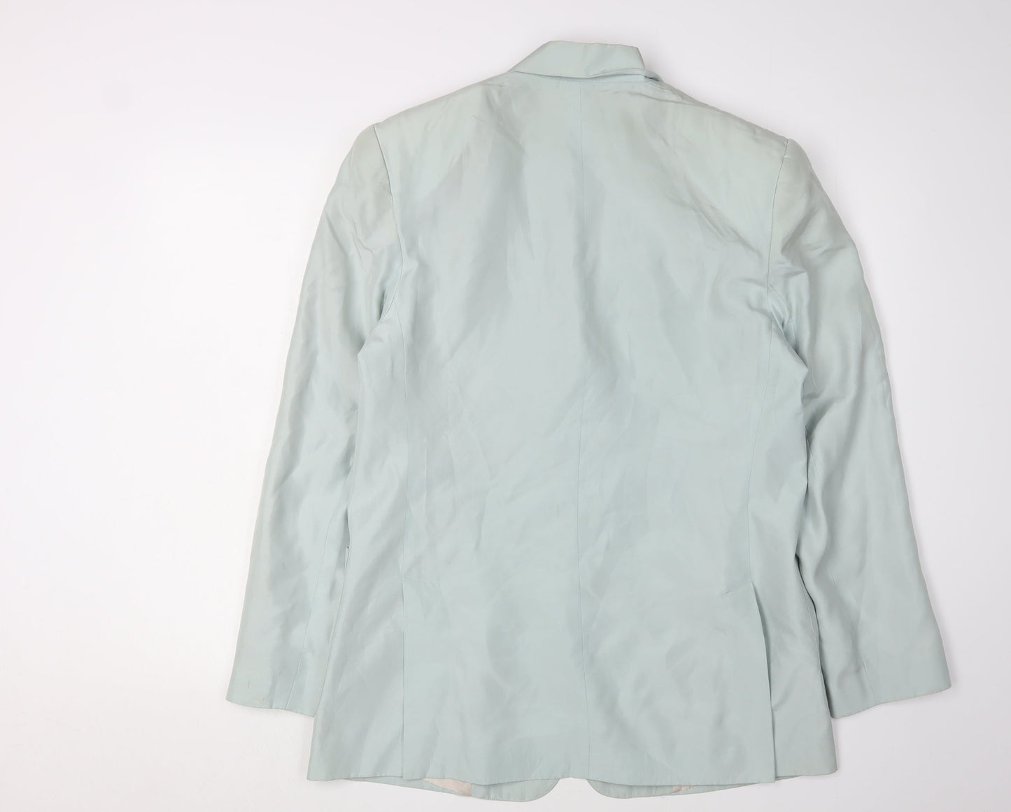 United Colors of Benetton Women’s Blue Silk Blazer Size 16