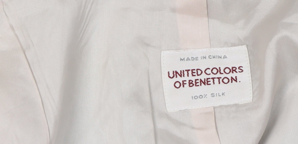 United Colors of Benetton Women’s Blue Silk Blazer Size 16