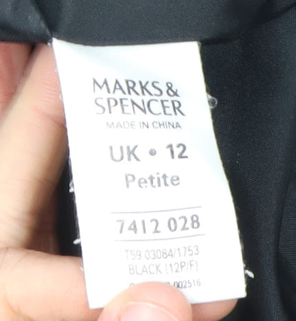Marks and Spencer Women's Black Suit Jacket, Size 12
