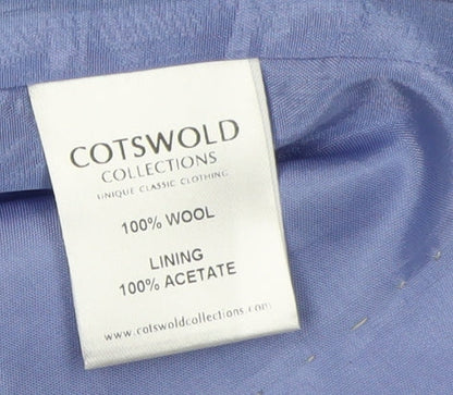 Cotswold Collections Women's Blue Wool Knee Length Skirt, Size 20