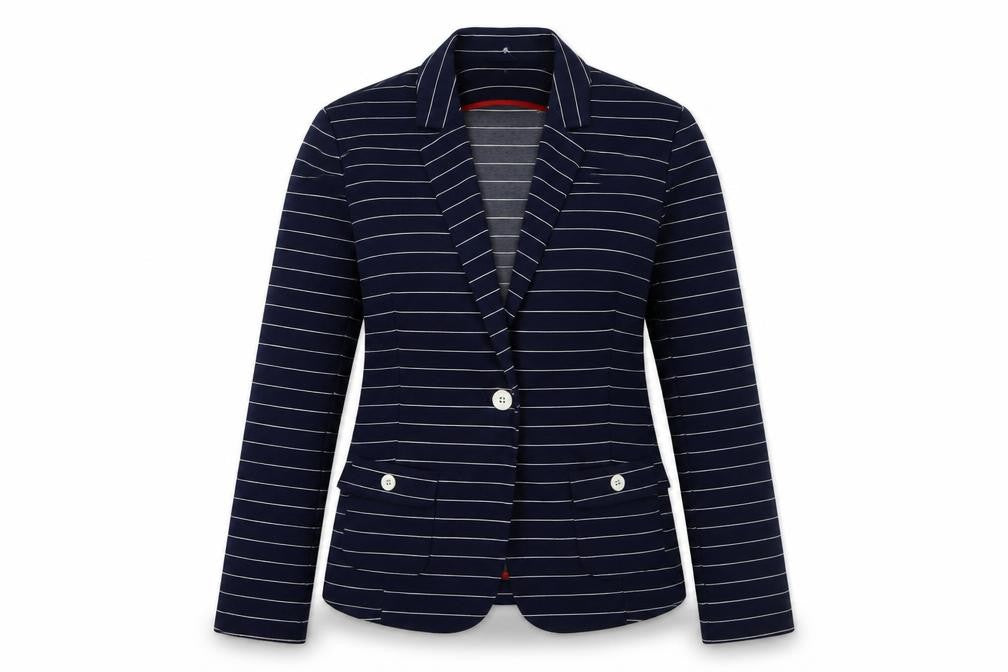 Womens UK Size 12 Isle Regular Blue Suit Jacket