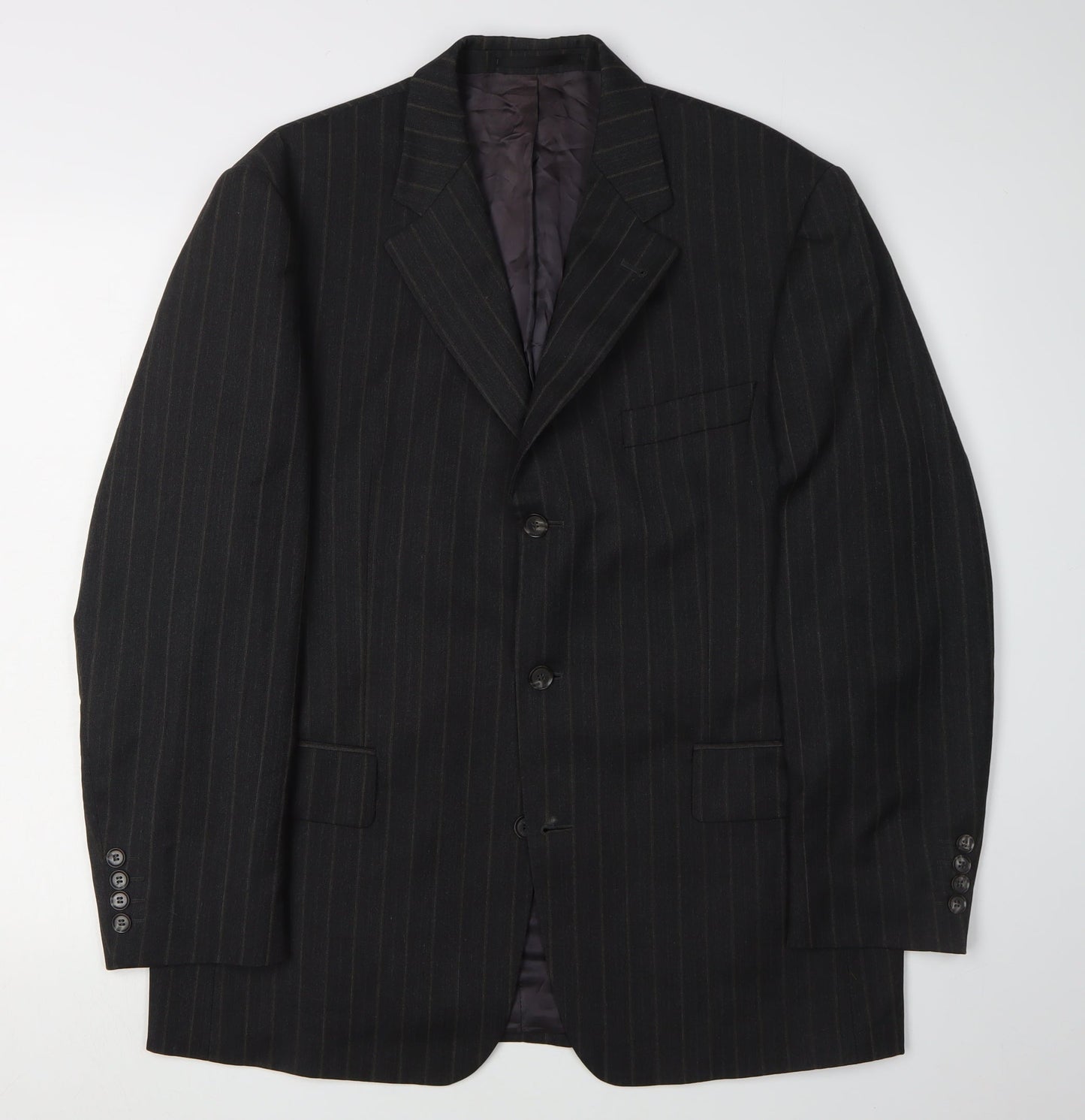 Michael Stewart Men's Black Striped Blazer 40S