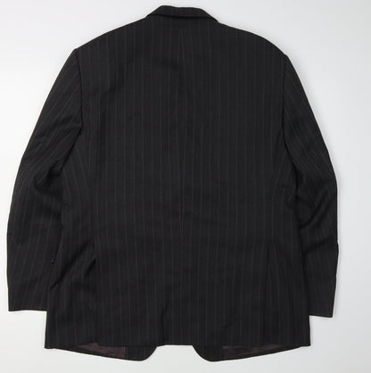 Michael Stewart Men's Black Striped Blazer 40S