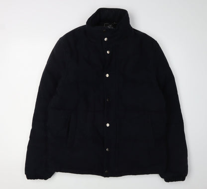 Mens UK Size L Topman Black Puffer Jacket