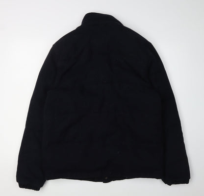 Mens UK Size L Topman Black Puffer Jacket