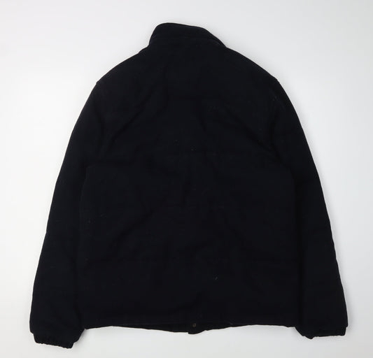 Mens UK Size L Topman Black Puffer Jacket