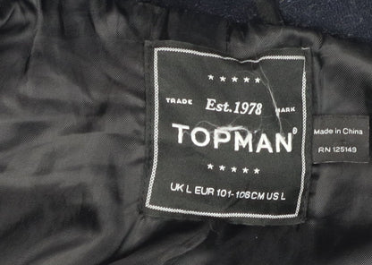 Mens UK Size L Topman Black Puffer Jacket