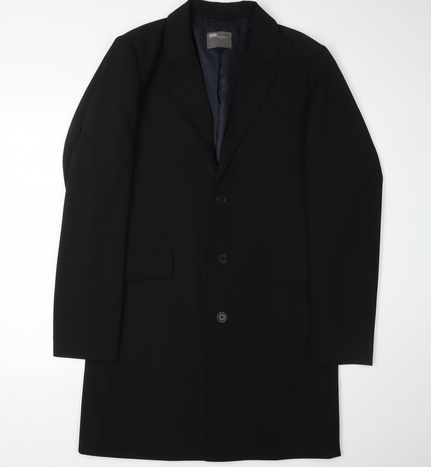 ASOS Men's Black Long Blazer Jacket, Size 38-40