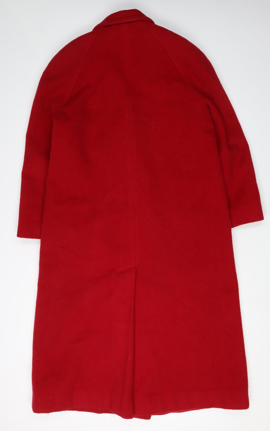 Womens UK Size 12 Essentials Red Overcoat