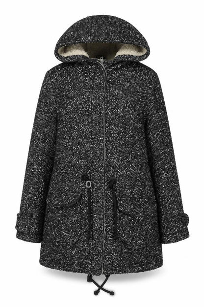 Womens UK Size 8 NEXT Black Parka Coat