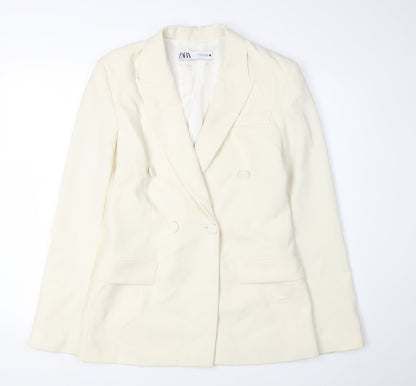 Zara Women's Ivory Trouser Suit Blazer Size 6