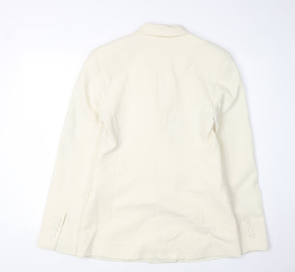 Zara Women's Ivory Trouser Suit Blazer Size 6