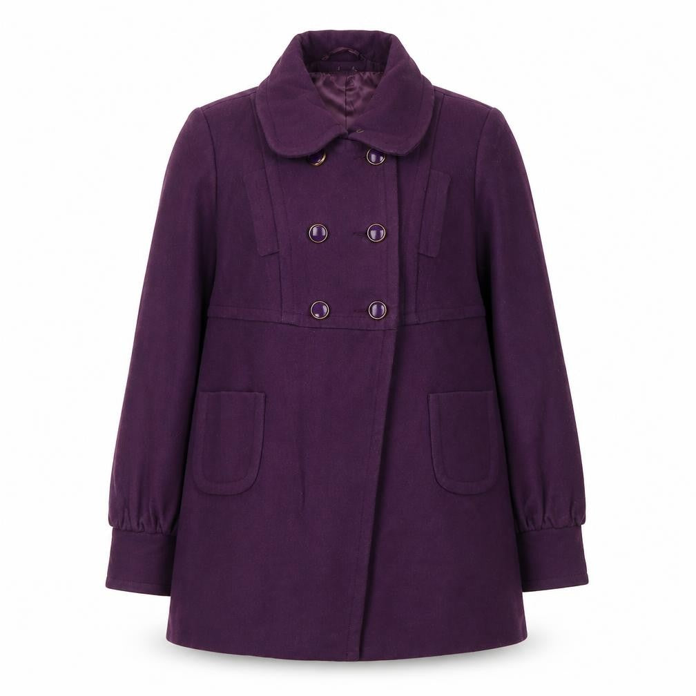 Womens UK Size 16 Monsoon Purple Pea Coat