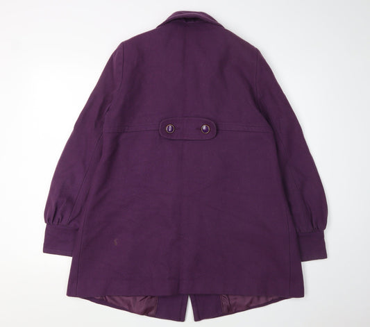 Womens UK Size 16 Monsoon Purple Pea Coat