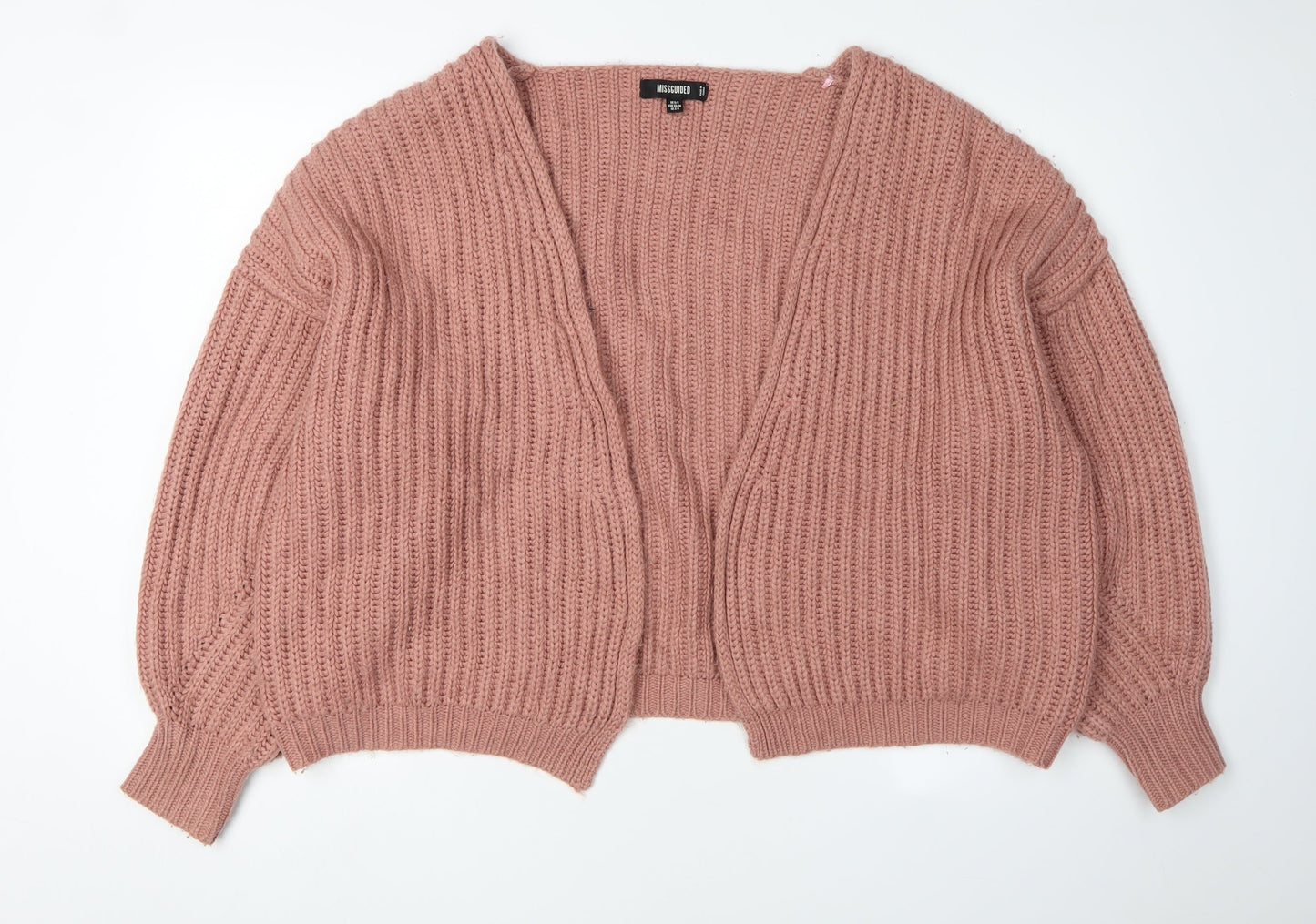 Womens UK Size 6/8 Missguided Pink Cardigan Jumper