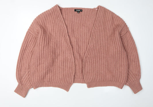 Womens UK Size 6/8 Missguided Pink Cardigan Jumper