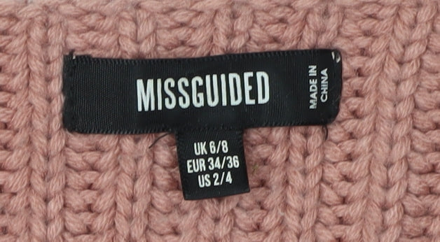 Womens UK Size 6/8 Missguided Pink Cardigan Jumper