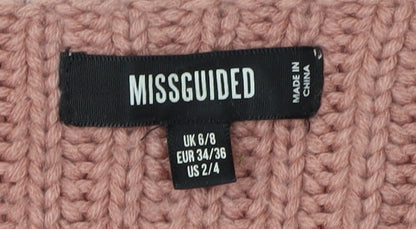 Womens UK Size 6/8 Missguided Pink Cardigan Jumper