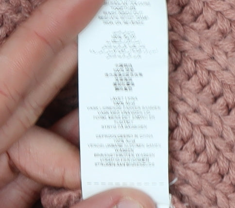 Womens UK Size 6/8 Missguided Pink Cardigan Jumper