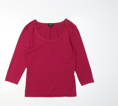 Womens UK Size S Hobbs Red Basic T-Shirt