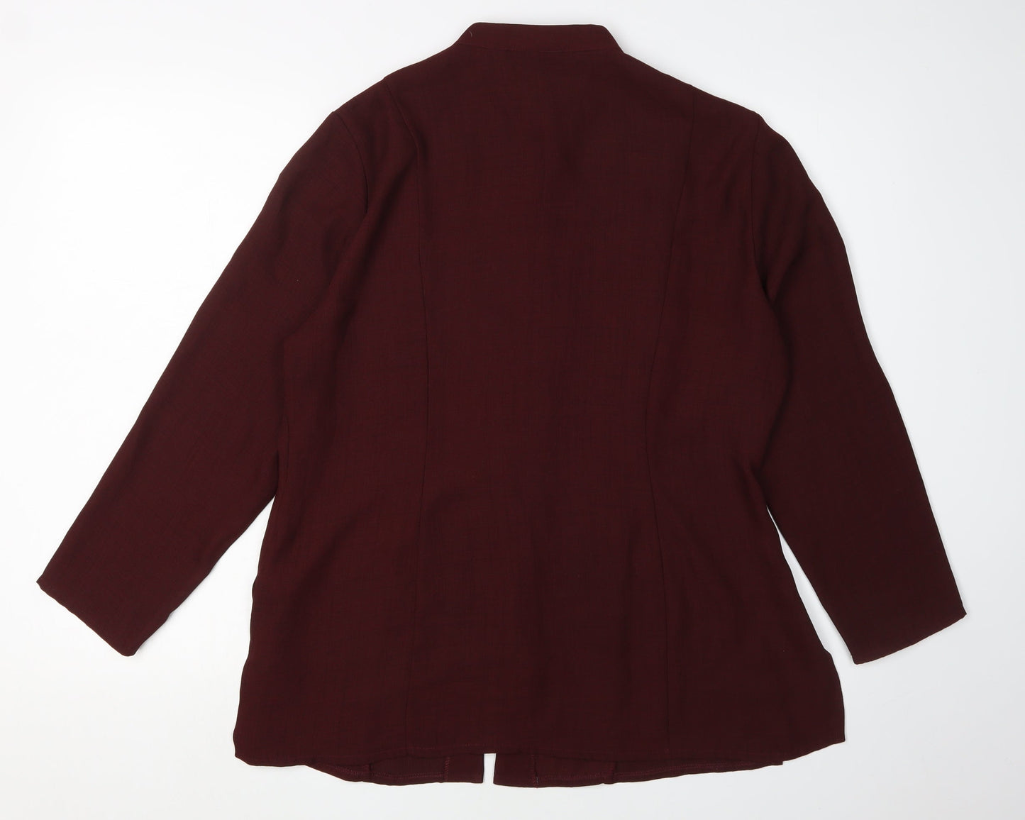PS Richards Women's Red Button-Up Size 16 Top