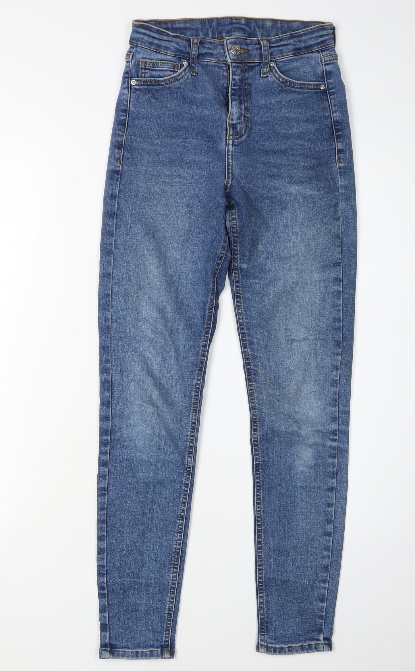 Topshop Women's Blue Skinny Jeans Size 8 Mid-Rise