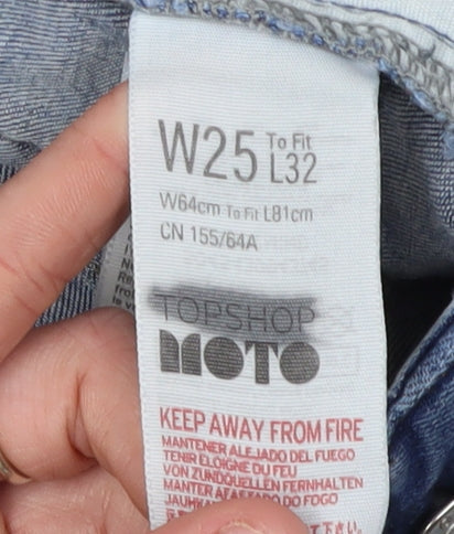 Topshop Women's Blue Skinny Jeans Size 8 Mid-Rise