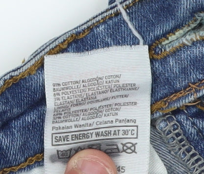 Topshop Women's Blue Skinny Jeans Size 8 Mid-Rise