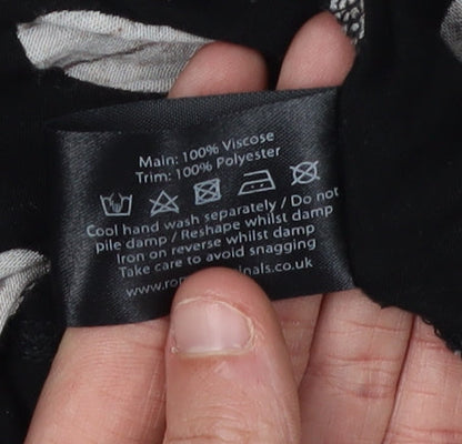 Womens UK Size 14 Roman Black  Blouse