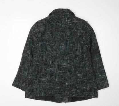 BM Collection Women's Multicolour Pea Coat Size 14 - Classic Elegance