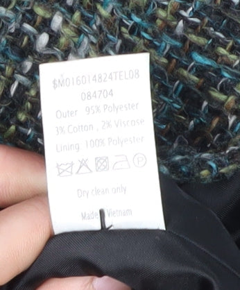 BM Collection Women's Multicolour Pea Coat Size 14 - Classic Elegance