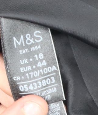 Marks and Spencer Women Grey Check Blazer Size 16