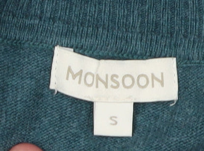 Womens UK Size S Monsoon Green Pullover Jumper