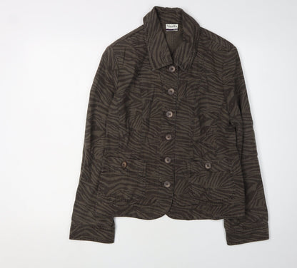 Womens UK Size 10 Viyella Brown Basic Jacket