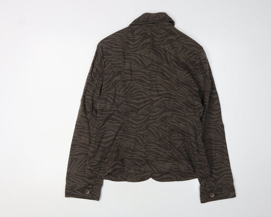 Womens UK Size 10 Viyella Brown Basic Jacket