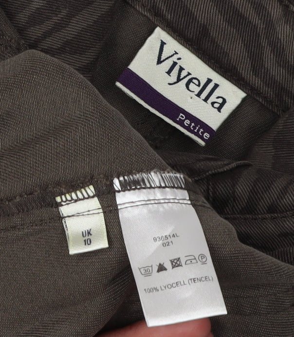 Womens UK Size 10 Viyella Brown Basic Jacket