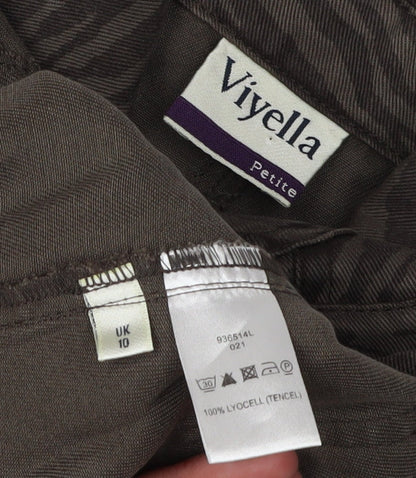 Womens UK Size 10 Viyella Brown Basic Jacket