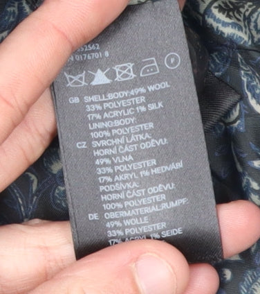 H&M Women's Grey Blazer, Size 10, Two-Button Tweed