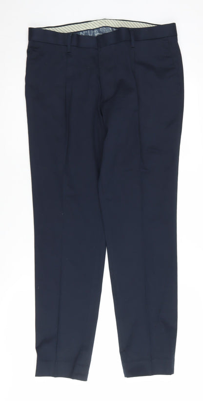 Next Men's Blue Regular Trousers - Size 34