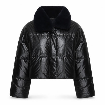 Womens UK Size 12 Missguided Black Puffer Jacket