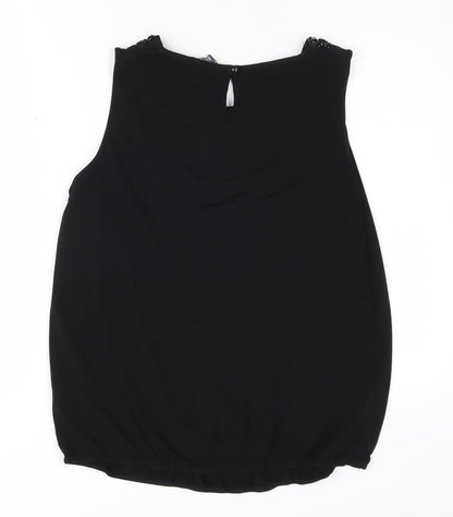 BHS Women's Black Beaded Blouse Size 12
